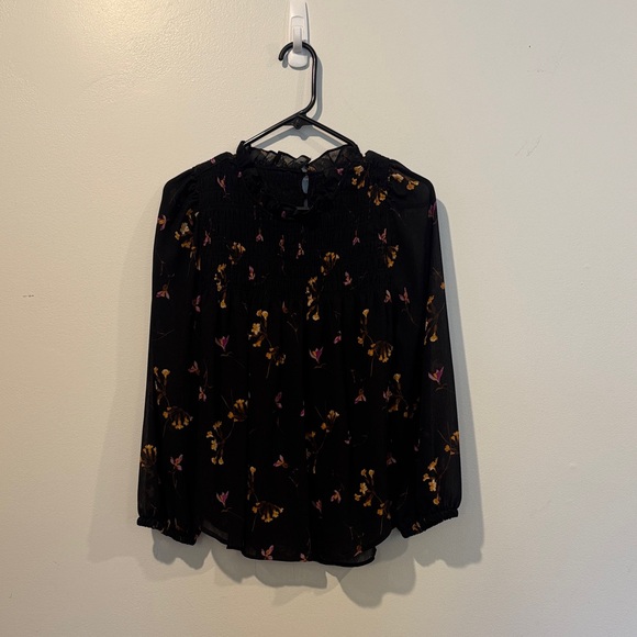 Madewell Tops - Madewell Black Floral Blouse